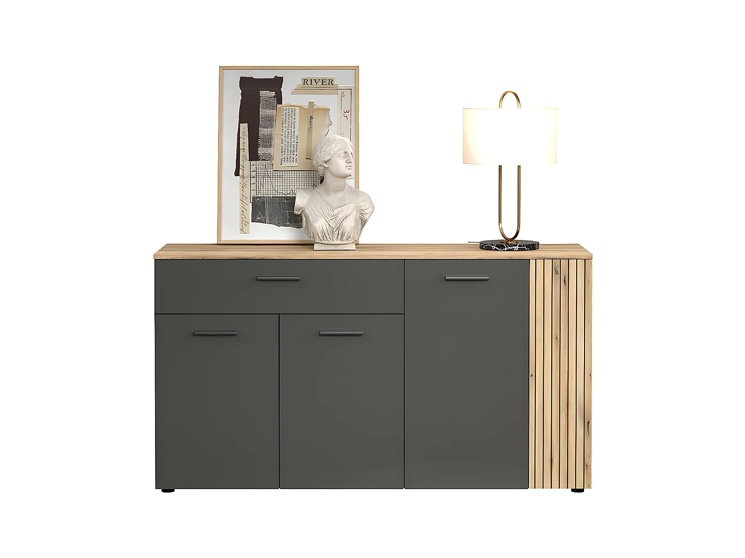 Buffet 3 portes et 1 tiroir L150 cm - Esteban