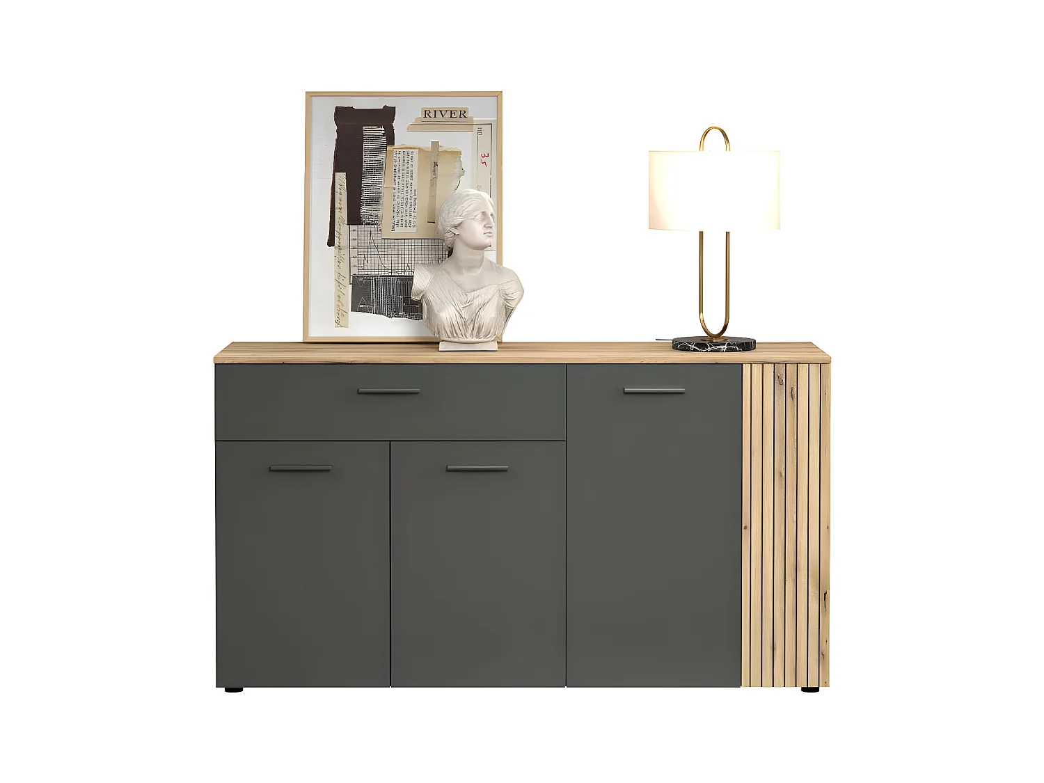 Buffet 3 portes et 1 tiroir L150 cm - Esteban