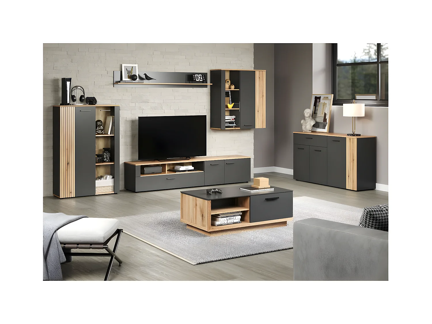 Buffet 3 portes et 1 tiroir L150 cm - Esteban