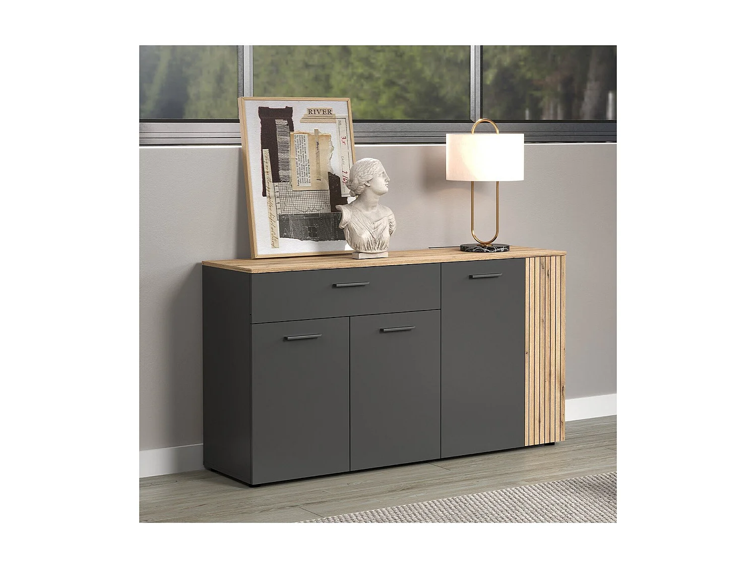 Buffet 3 portes et 1 tiroir L150 cm - Esteban