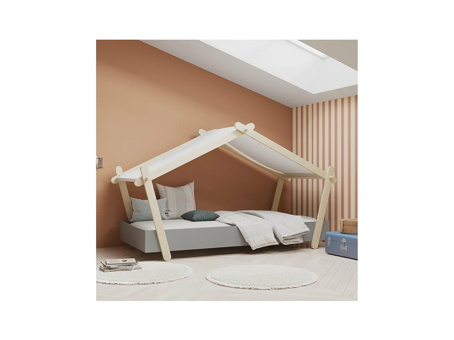 Lit 90x200 cm avec sommier inclus H129,7 cm - LODGE