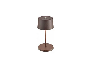 Lampe de table LED Olivia pro mini corten, rechargeable et dimmable