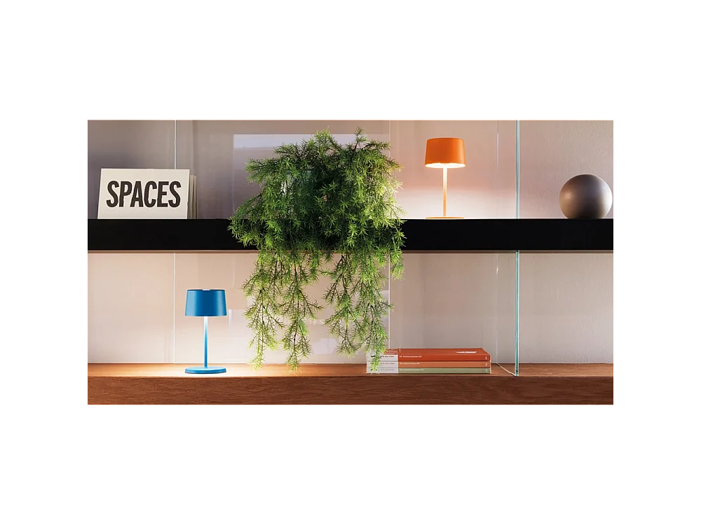 Candeeiro de mesa LED Olivia pro mini corten, recarregável e regulável