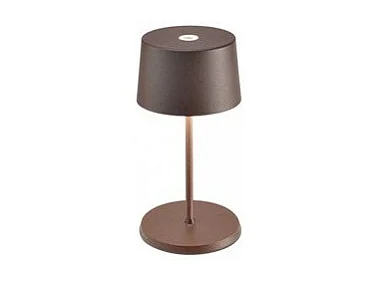 Lampe de table LED Olivia pro mini corten, rechargeable et dimmable