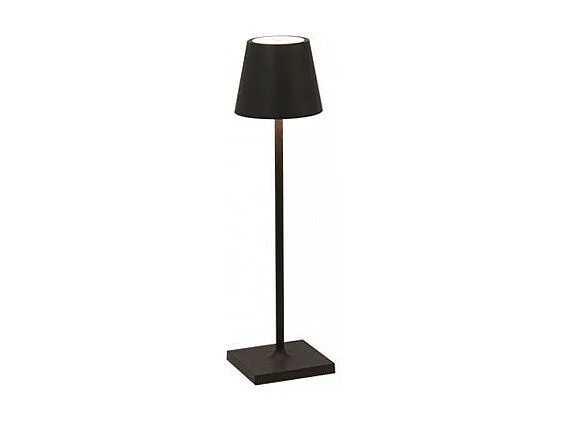 Lampada a led da tavolo Poldina Pro Micro Nero ricaricabile e dimmerabile con batteria fino a 12 ore