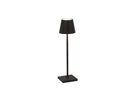 Poldina Pro Micro Black wiederaufladbare und dimmbare LED-Tischleuchte mit einer Akkulaufzeit von bis zu 12 Stunden