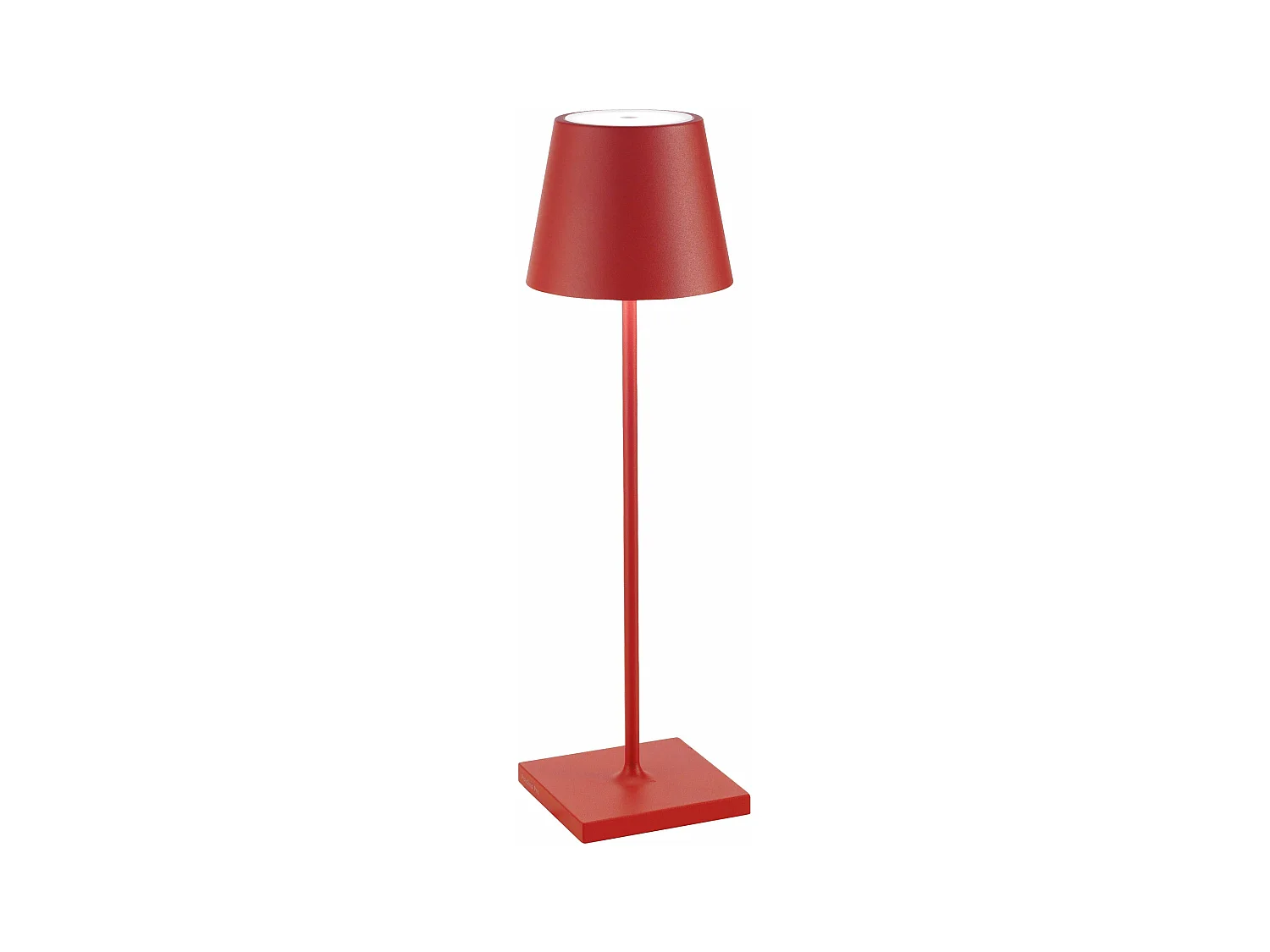 Poldina Pro Lampe de Table LED Rechargeable Sans Fil Variateur Tactile 2700K-3000K IP65 Usage Intérieur/Extérieur h.38cm Rouge