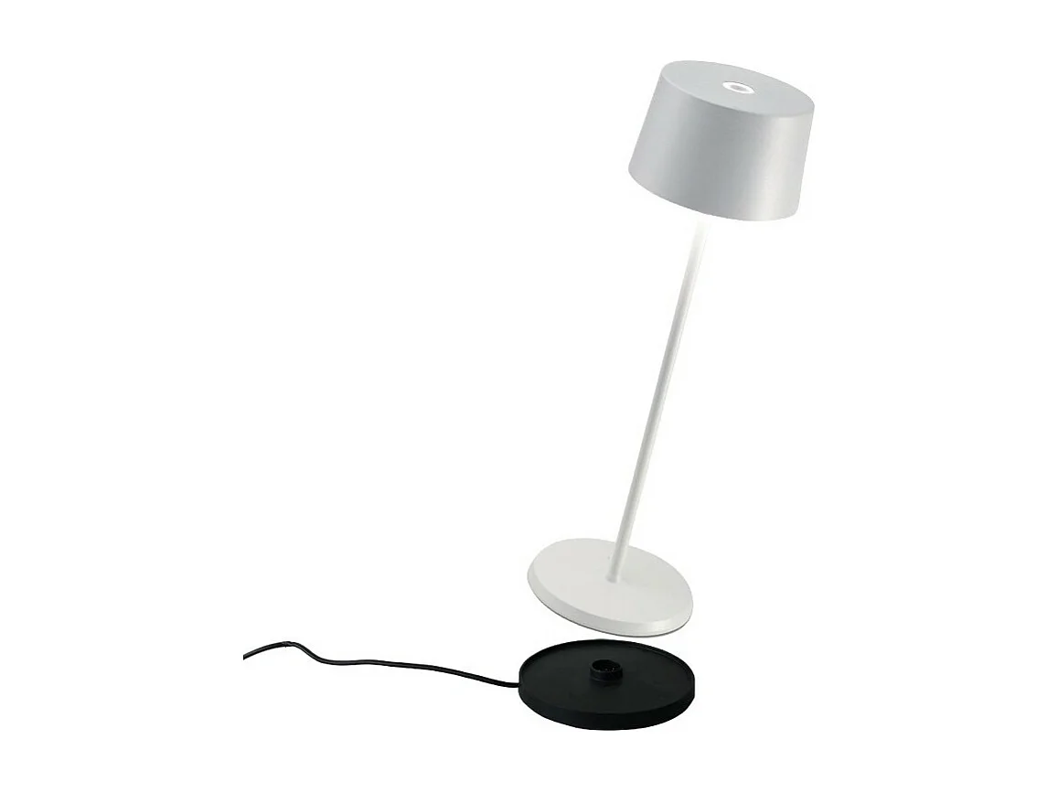Lampe de table LED rechargeable et dimmable Olivia Pro White