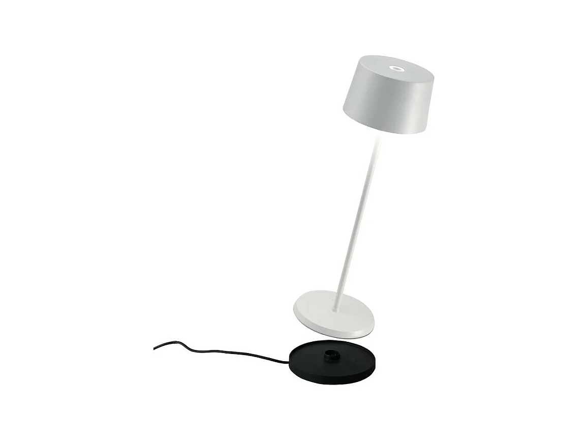 Lampe de table LED rechargeable et dimmable Olivia Pro White