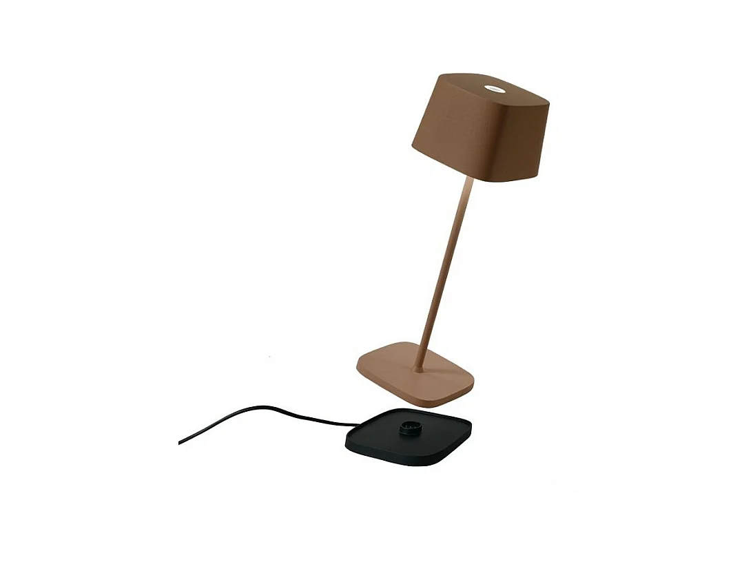 Lampe de table LED Ofelia Pro Corten, rechargeable et dimmable