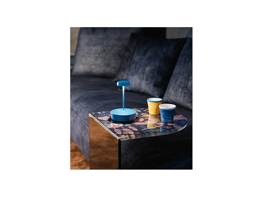 Swap mini pro gepolijst chroom LED tafellamp, oplaadbaar en dimbaar