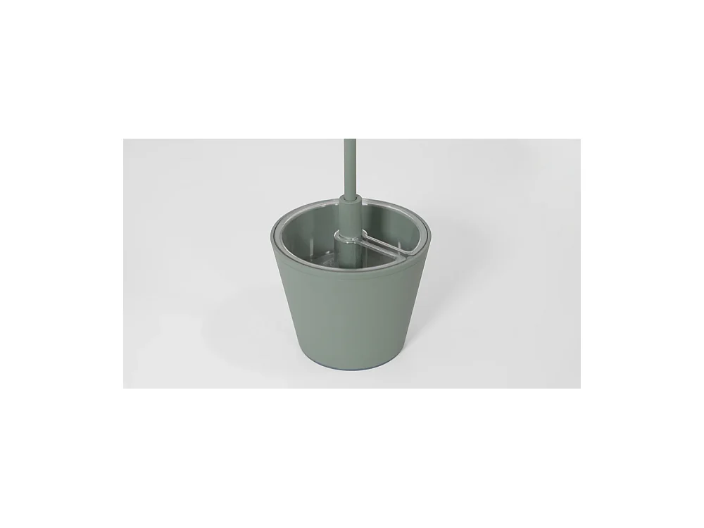 Lámpara de mesa LED recargable y regulable Poldina Reverso White con duración de batería de hasta 12 horas. IP65 para exteriores