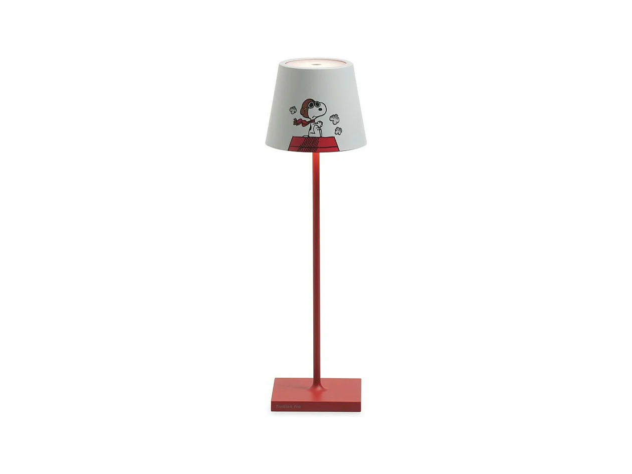 Lampe LED Poldina Pro Peanuts Aviator rechargeable IP65 extérieur, dimmable avec autonomie jusqu'à 12 heures