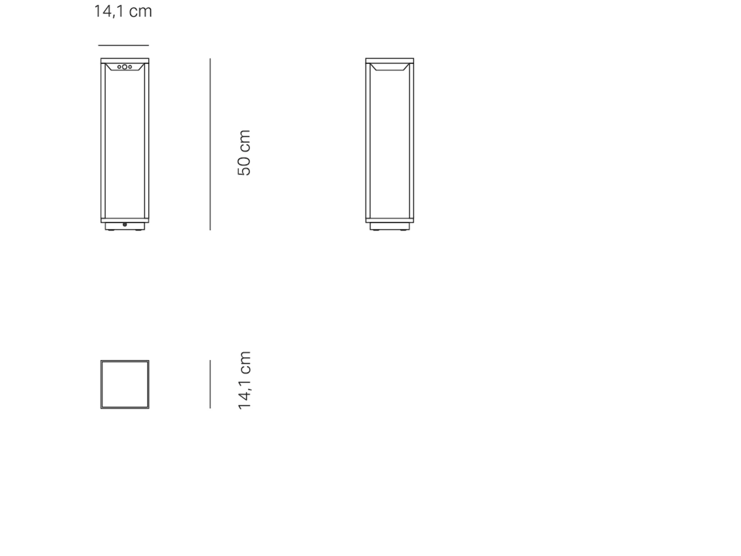 Lanterna solar LED residencial de 2,2 W, alimentada por bateria, IP54, Zafferano Corten
