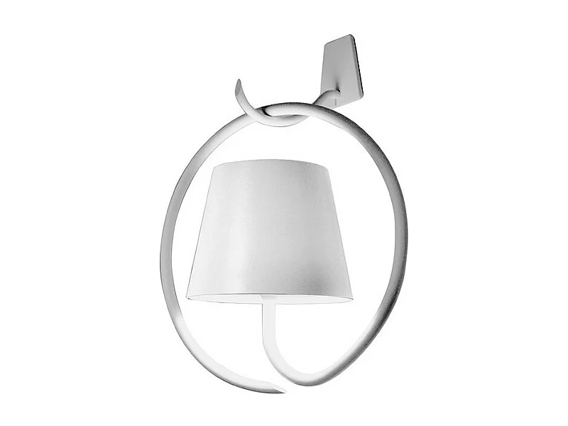 Weiße LED-Wandleuchte Poldina mit Haken, wiederaufladbar und dimmbar, mit einer Akkulaufzeit von bis zu 12 Stunden.