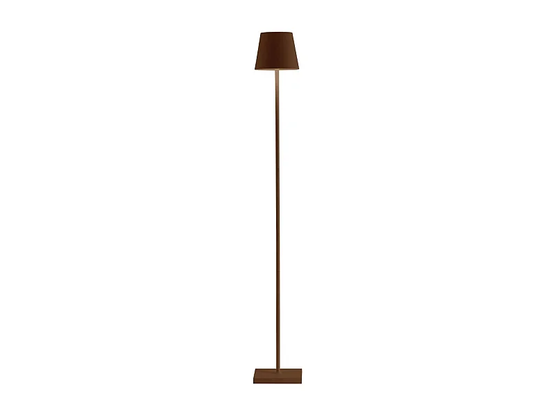 Lampe LED rechargeable et dimmable Poldina Pro L Corten 122cm avec batterie jusqu'à 12 heures