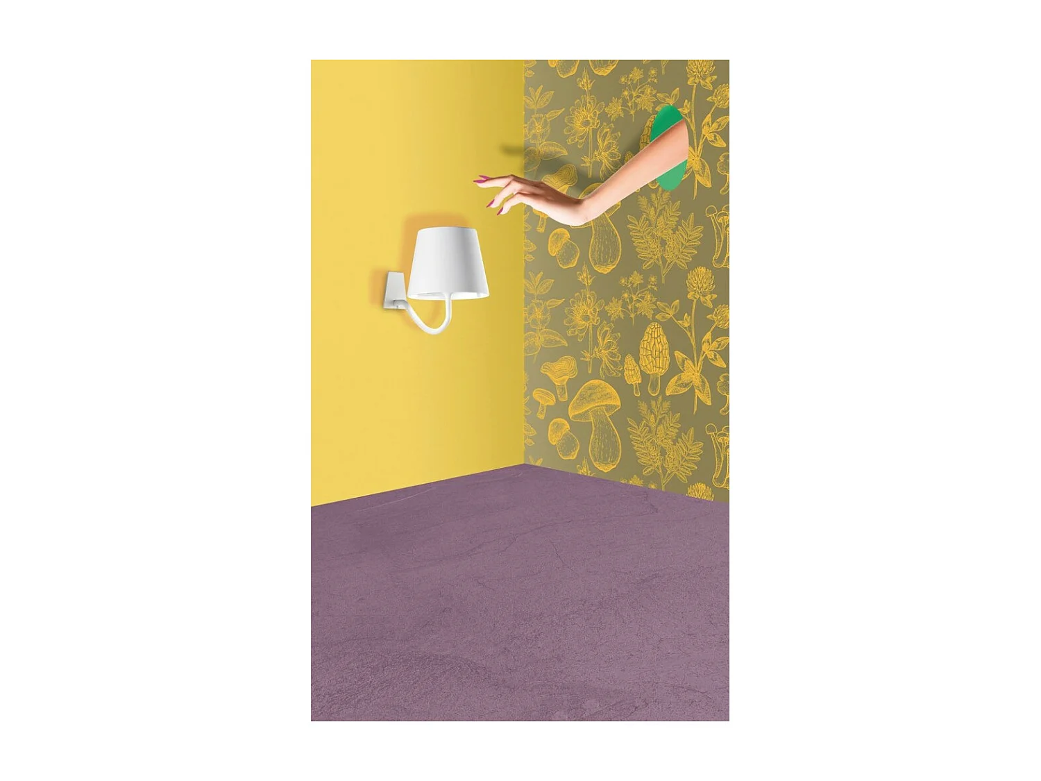 Poldina Donkergrijze LED wandlamp, oplaadbaar en dimbaar met batterijduur tot 12 uur