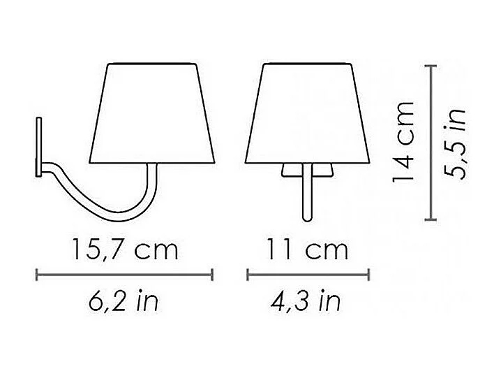 Poldina Donkergrijze LED wandlamp, oplaadbaar en dimbaar met batterijduur tot 12 uur