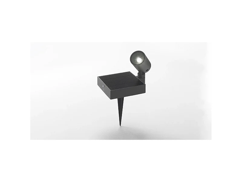 Spot de sol LED solaire à batterie 1,3w avec photovoltaïque IP65 gris foncé
