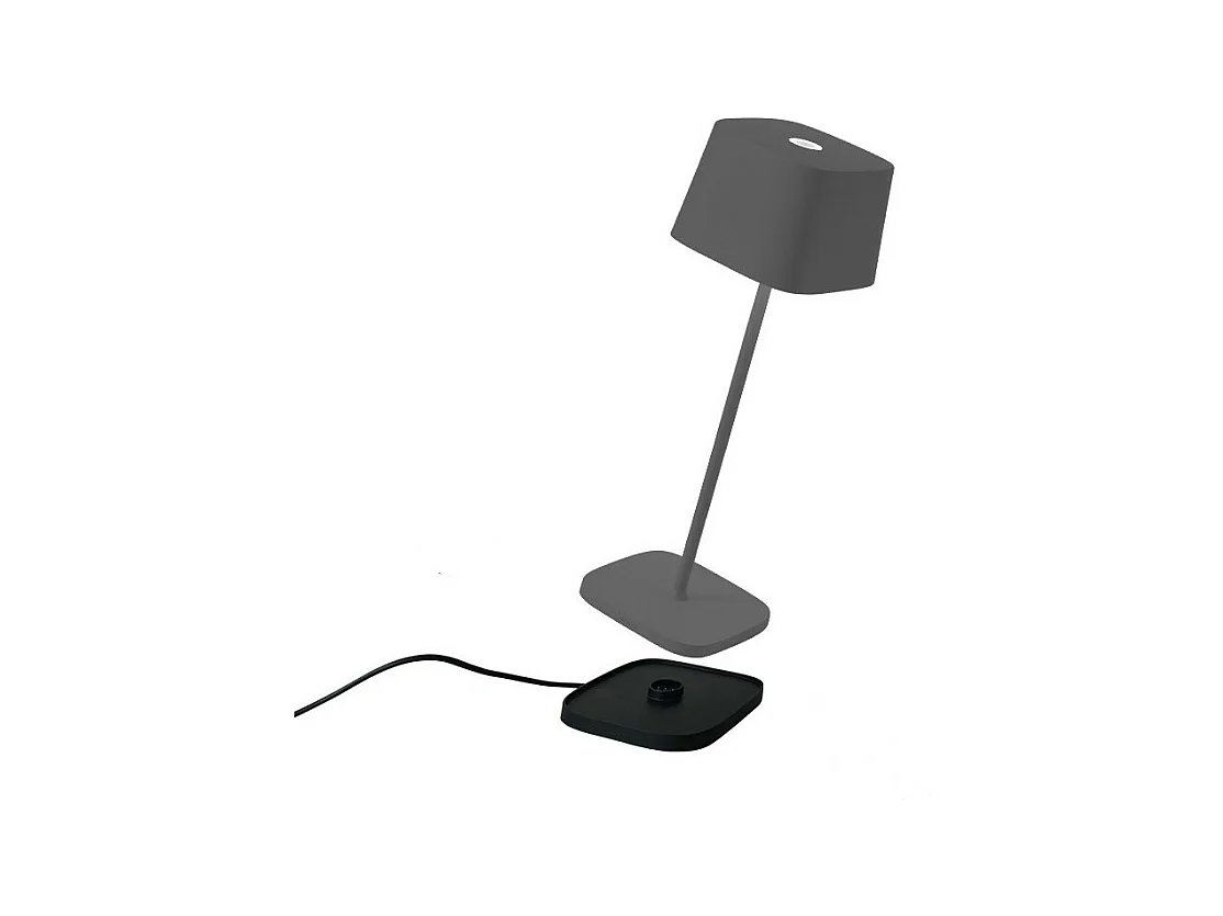 Lampe de table LED rechargeable et dimmable Ofelia Pro Gris Foncé