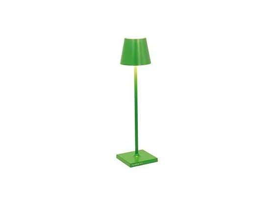 Lampe de table LED Poldina Pro Micro Apple Green, rechargeable et dimmable avec une autonomie allant jusqu'à 12 heures