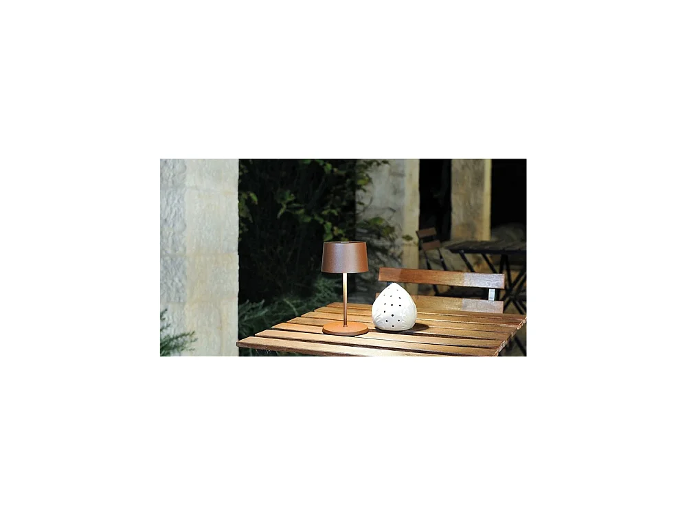 Olivia pro mini zielona lampa stołowa LED z możliwością ładowania i ściemniania