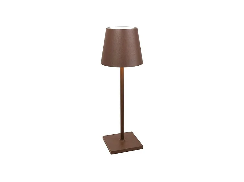Poldina L Desk Corten LED tafellamp, oplaadbaar en dimbaar met batterijduur tot 12 uur