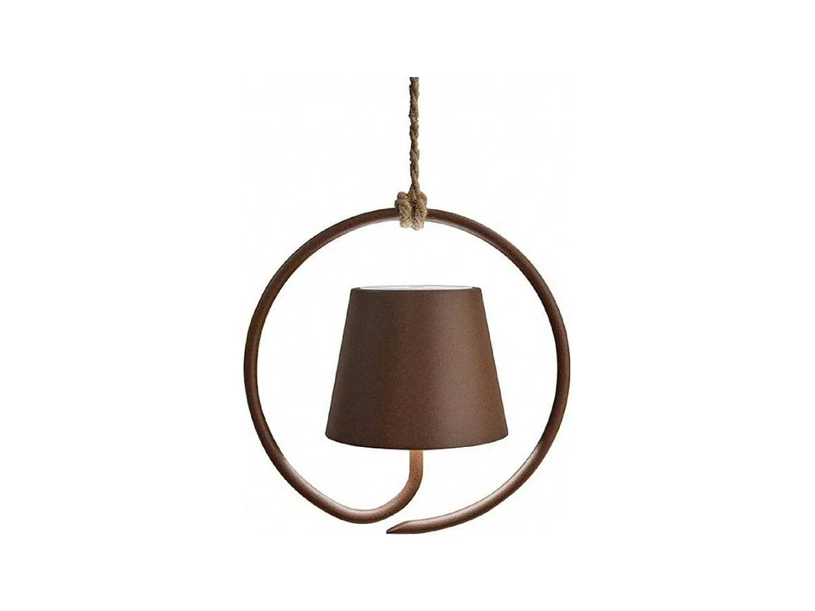 Lampe à suspension LED Poldina Corten, rechargeable et dimmable