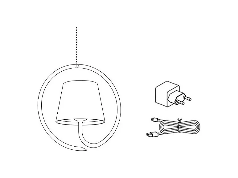 Lampe à suspension LED Poldina Corten, rechargeable et dimmable