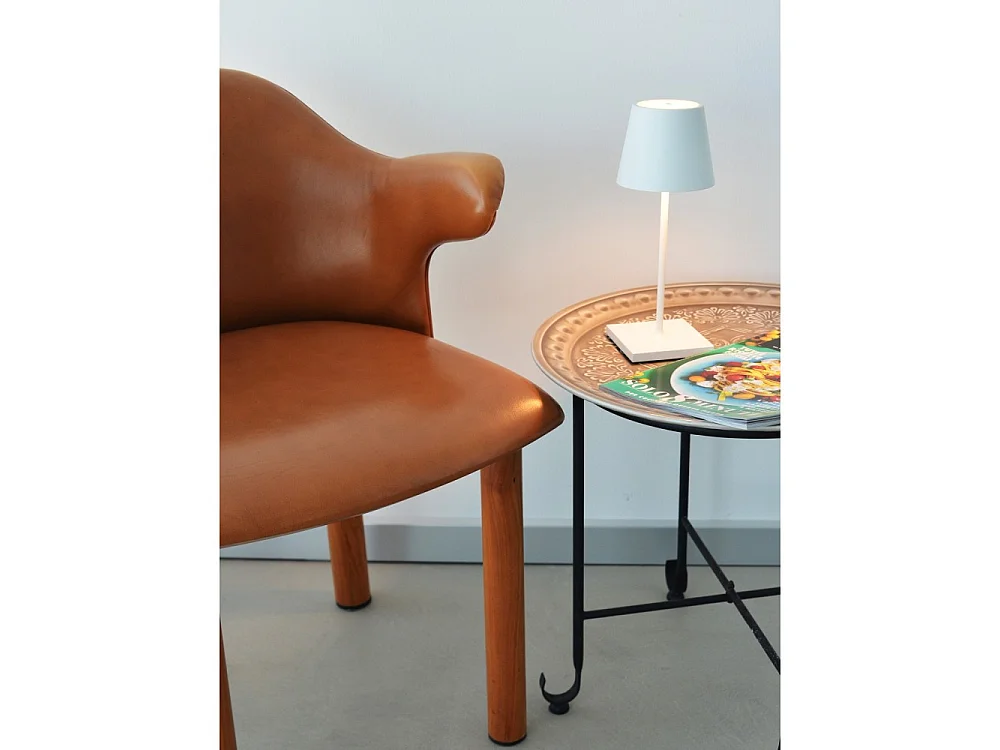 Candeeiro de mesa LED Poldina Pro Mini White recarregável e regulável com autonomia de até 12 horas