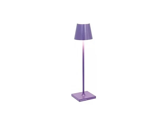 Lampe de table LED Poldina Pro Micro Lilac, rechargeable et dimmable avec une autonomie allant jusqu'à 12 heures