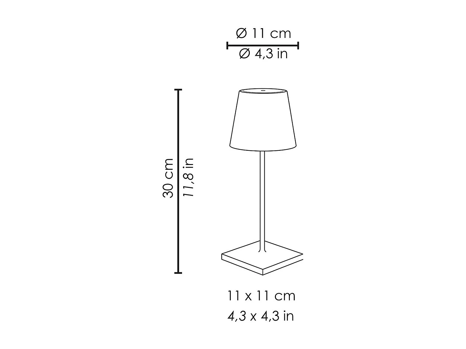 Lampe de table LED Poldina Pro Mini Copper Leaf, rechargeable et dimmable avec une autonomie allant jusqu'à 12 heures