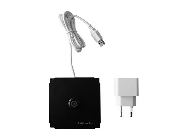 Lámpara de mesa LED Poldina Pro Micro con craquelado de hoja de oro negro, recargable y regulable, con batería de hasta 12 horas