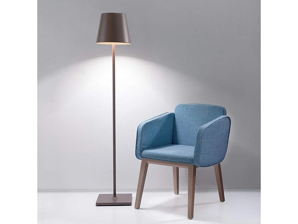 Zafferano -  Poldina Pro XXL Corten wiederaufladbare und dimmbare LED-Lampe 150 cm mit Akku bis zu 12 Stunden