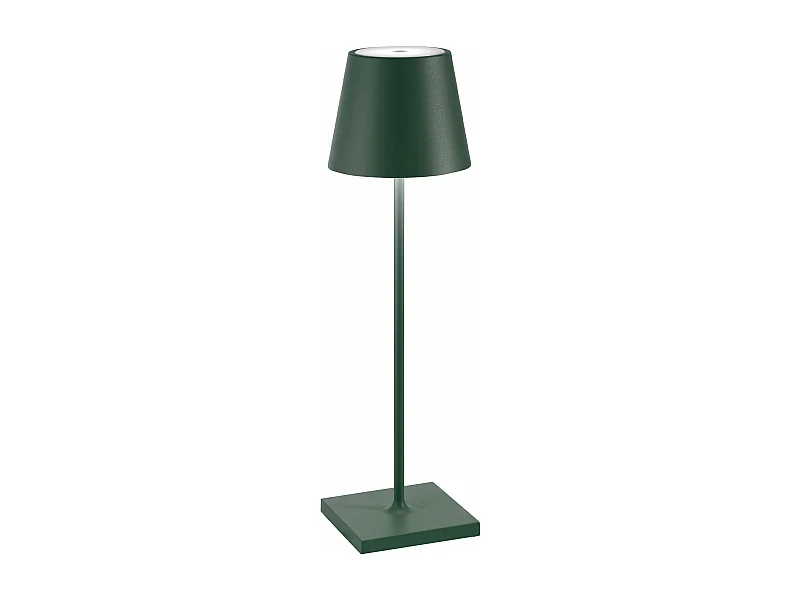 Lámpara de mesa LED Poldina Pro Verde Oscuro recargable y regulable con batería de hasta 12 horas