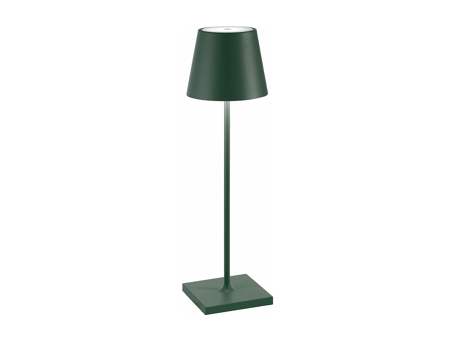 Lampe de table LED Poldina Pro Vert Foncé, rechargeable et dimmable avec une autonomie allant jusqu'à 12 heures