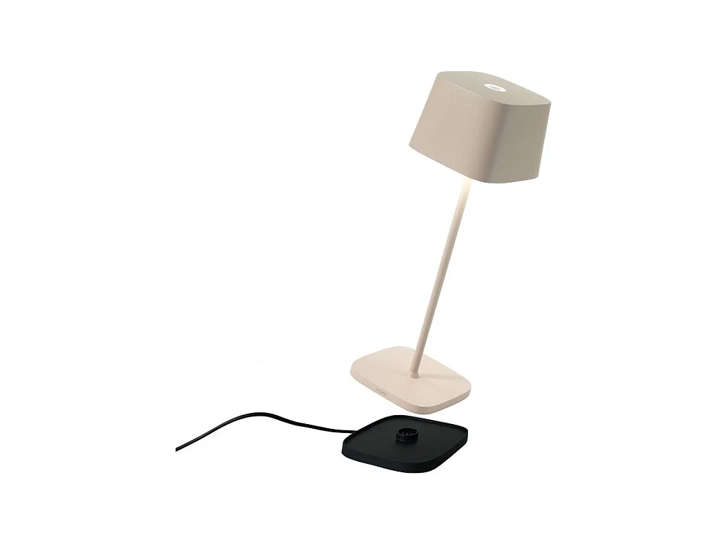Lampe de table LED Ofelia Pro Sand, rechargeable et dimmable