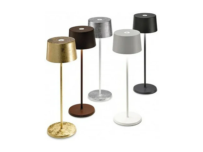 Lampada a led da tavolo Olivia Pro Grigio Scuro ricaricabile e dimmerabile