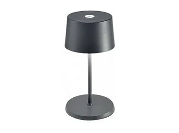 Olivia pro mini candeeiro de mesa LED cinza escuro recarregável e regulável
