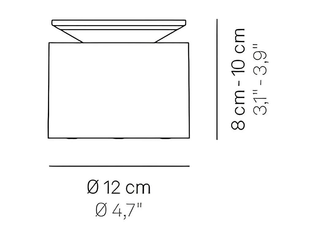 Candeeiro de mesa LED push up branco portátil e recarregável