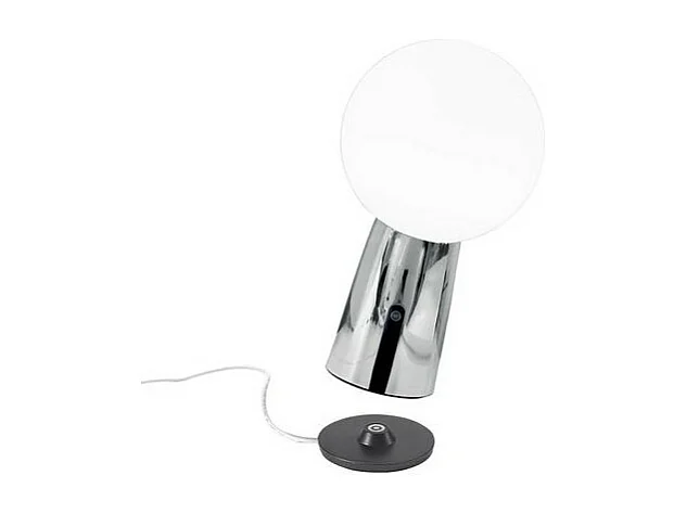 Lampe de table Olimpia Pro en chrome poli, rechargeable et dimmable