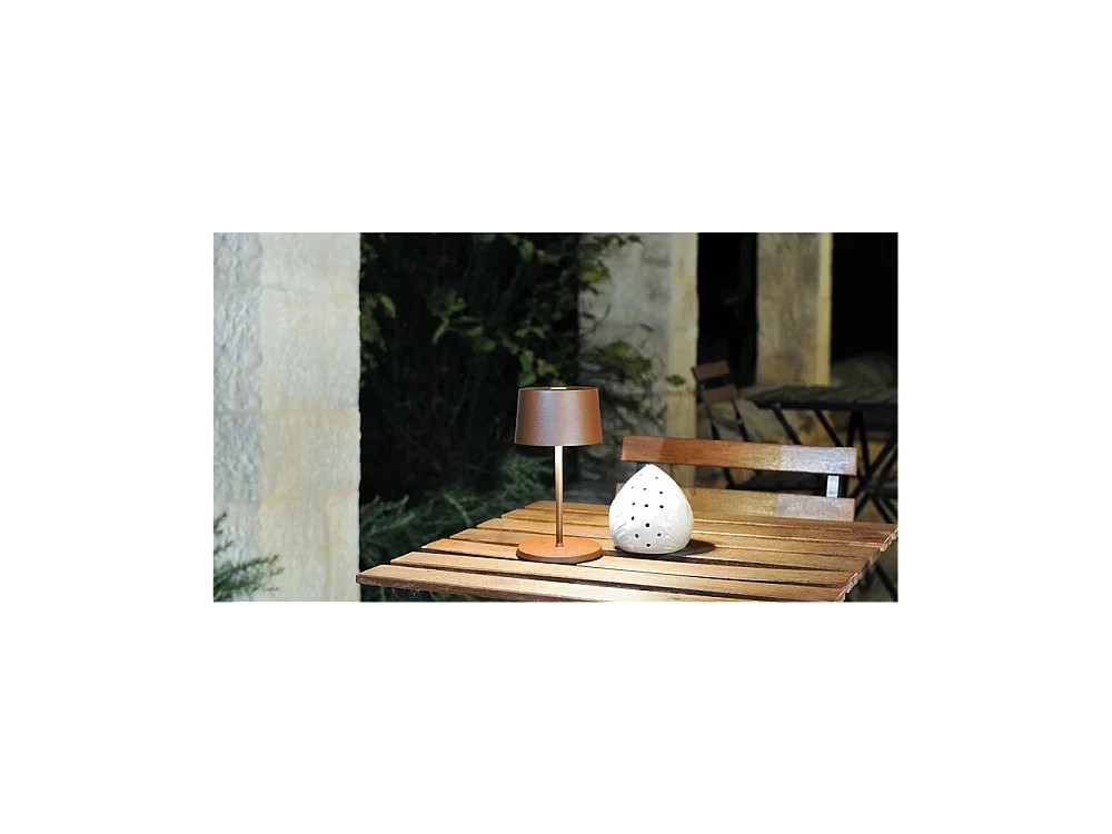 Lampe de table LED rechargeable et dimmable Olivia Pro mini orange