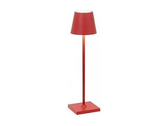 Lampada a led da tavolo Poldina Pro Micro Rosso ricaricabile e dimmerabile con batteria fino a 12 ore