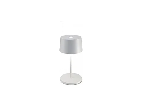 Lampe de table LED Olivia pro mini blanche rechargeable et dimmable