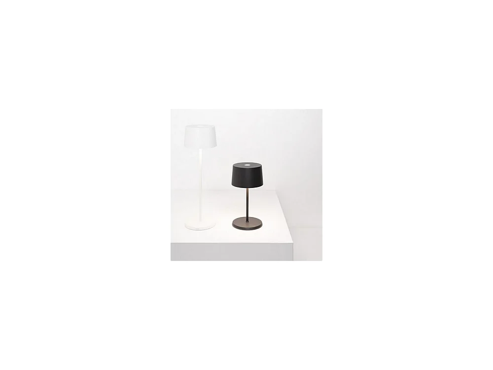Lampe de table LED Olivia pro mini lilas, rechargeable et dimmable