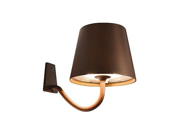 Applique LED Poldina Corten, rechargeable et dimmable