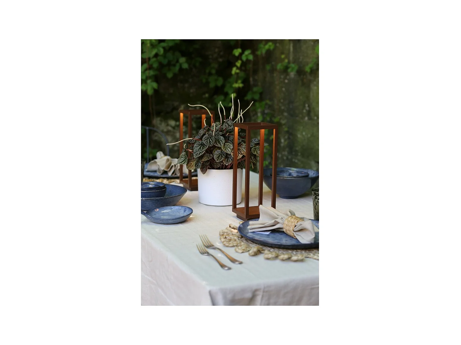 Lanterne LED Home Corten 2,2w avec batterie IP54 Zafferano