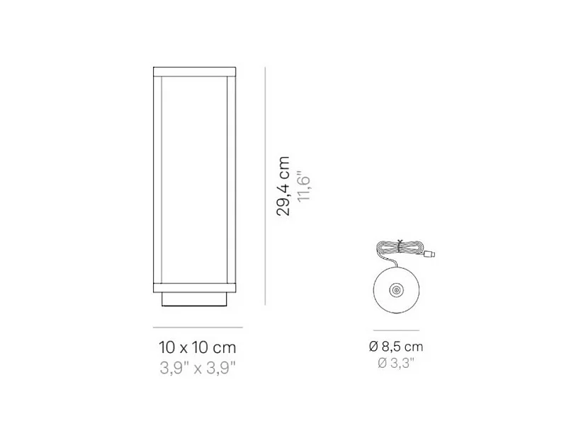 Lanterne LED Home Corten 2,2w avec batterie IP54 Zafferano