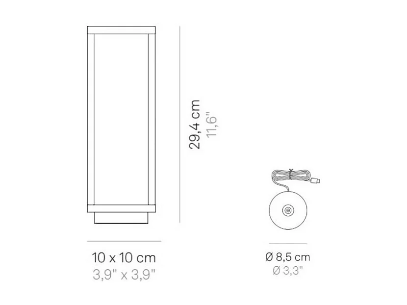 2,2 W LED-Heimlaterne aus Cortenstahl mit Batterie IP54 Zafferano