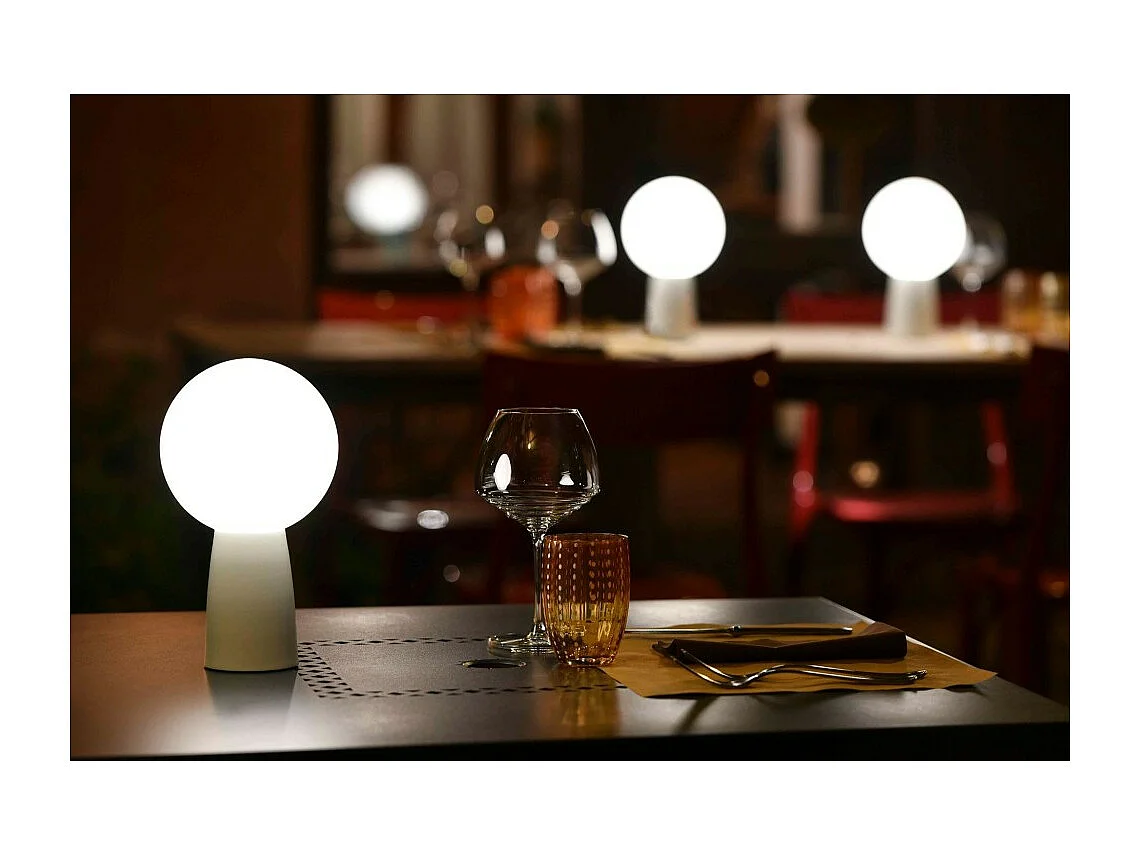 Lampe de table Olimpia Pro Gris foncé rechargeable et dimmable